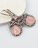 kolczyki wire wrapping Korin - srebrne kolczyki z różowych chalcedonem 3