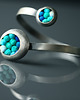bransoletki wire wrapping Srebrna regulowana bransoletka TURQUOISE MENANGE 3