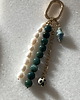 breloki Brelok Blair #3 zielone agaty, perły naturalne, jaspis dalamtyński 1