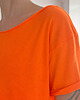 t-shirt damskie Koszulka Fluo pomarańczowa Oversize Bez Nadruku 2