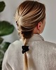 gumki do włosów Gumka jedwabna, scrunchie, gumka do włosów czarna orchidea MINI 1