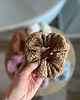 gumki do włosów Miękka, puszysta gumka do włosów scrunchie JASNO BRĄZOWA 7