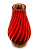 wazony Duży, pomarańczowo-czerwony wazon z żywicy epoksydowej i polimeru 2