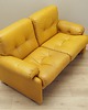 sofy i szezlongi Sofa skórzana żółta, włoski design, lata 60, B&B Italia, Tobia Scarpa 3