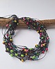 korale Naszyjnik lniany z kolorowym drewnem.Energetyczny 4