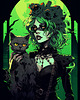 plakaty Portret Czarownicy - Plakat - Druk - Czarownica, Wiedźma, Halloween #17 1