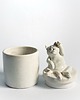 pojemniki na biżuterię Pojemnik z kotem, szkatułka, ceramiczny kot rzeźba kota 1