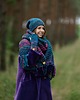 szale damskie Komplet szal+czapka+mitenki MAXCOLOR szalik handmade " kosmiczne energie" 1
