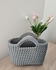 torebki do ręki Koszyk - torba szydełkowa do ręki ze sznurka 25cmx20cm 1