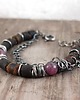 bransoletki wire wrapping bursztyn rubin srebrna bransoleta 4