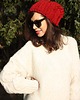 czapki damskie Czapka handmade beanie z wełną merino bulky 5