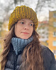 czapki damskie Zimowa czapka z wełny peruwiańskie i alpaki Lumi miodowa 4