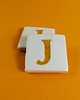 magnesy Ceramiczny magnes, pomarańczowa literka J 1