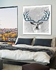 inne OBRAZ NA PŁÓTNIE - JELEŃ DEER- 80x80cm 1