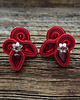 kolczyki soutache Czerwone kolczyki soutache 3