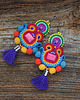 kolczyki soutache Etniczne  kolczyki soutache z pomponami 2