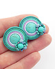 kolczyki soutache Turkusowe koła 3