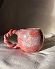 kubki Kubek ceramiczny różowy - zakręcone uszko 1