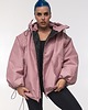 kurtki damskie Kurtka bomber hoodie oversize dusty pink 8