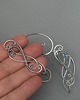 nausznice Nausznica zausznica  błękitny topaz wire wrapping 3