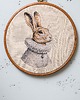 Ozdoby na ścianę Sir Rabbit,  haft w oprawie 20 cm 3