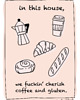 plakaty Plakat - love coffee and gluten 1