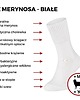 skarpetki damskie Zestaw 2 par skarpet bezuciskowych z wełny MERINO białe 1