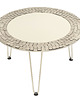 stoliki kawowe Stolik kawowy z lustrem, srebrny stolik kawowy, okrągły, chrom, glamour, salon 1