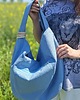 torby na ramię Torba hobo z kółeczkami Plecionka Niebieska 3