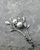 kolczyki wire wrapping Białe perły -  gałązki  - kolczyki 2