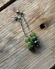kolczyki wire wrapping Nefryty  na łańcuszku - kolczyki 4