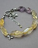 bransoletki wire wrapping Orchid /cytryn/ - bransoletka 1