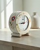 zegary Zegar drewniany biurkowy biały cichy 2