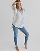 koszule damskie  Lniana koszula 100% len LIGHT GRAY 3