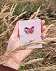 magnesy Fioletowy boho motyl, różowy magnes, dekoracje w stylu rustykalnym 2