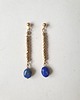 kolczyki z kamieniami Kolczyki ROOTS lapis lazuli, hematyt 2