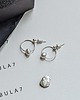 kolczyki srebrne Kolczyki srebrne 925 z naturalną perłą minimalistyczne koła handmade 6