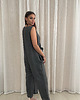 kombinezony damskie Lniany kombinezon Grafite 3