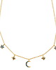 chokery Złoty choker/naszyjnik cyrkonie "moon-stars" 2