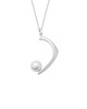 wisiory PEARL / satin silver necklace with white pearl 1