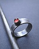 pierścionki srebrne Pierścionek Granat 003 5
