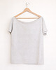 t-shirt damskie Szary melanż Oversize Bez Nadruku 1