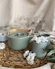 czajniki i dzbanki Ceramiczny zestaw dzbanek z dwoma kubkami miętowy 2