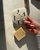 mydelniczki Ceramiczny Zestaw Łazienkowy z Mydelniczką Muszlą z Odpływem Biała Perłowa 7