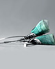kolczyki wire wrapping Srebrne kolczyki koła miętowe 3