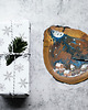 obrazy Obrazy na drewnie - Wood slice art painting malowidła na drewnie 5