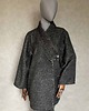 płaszcze damskie Kimono wełniane patchworkowe oko z frędzlami. 2