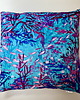 poduszki z grafiką Aksamitna PODUSZKA dekoracyjna, autorski print w turkusowa rafa koralowa 3