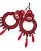 kolczyki soutache Czerwono - czarne kolczyki 2