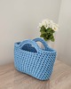 torebki do ręki Torba - koszyk do ręki szydełkowy ze sznurka 25cmx20cm 4